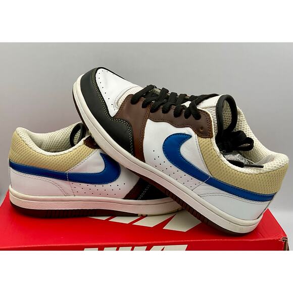 COURT FORCE LOW PREMIUM White/Military Blue-Bison  313940 141 Sz 8.5 #206 - Picture 6 of 11